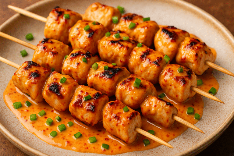 bang bang chicken skewers