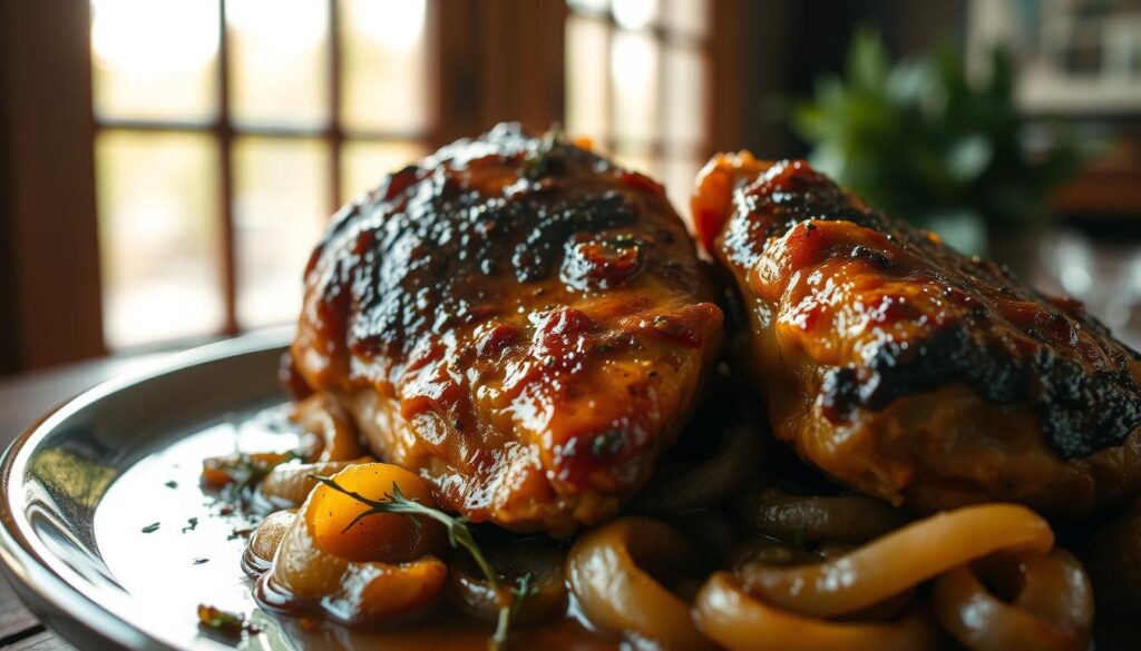 Braising Smothered Chicken Thighs Braising Smothered Chicken Thighs